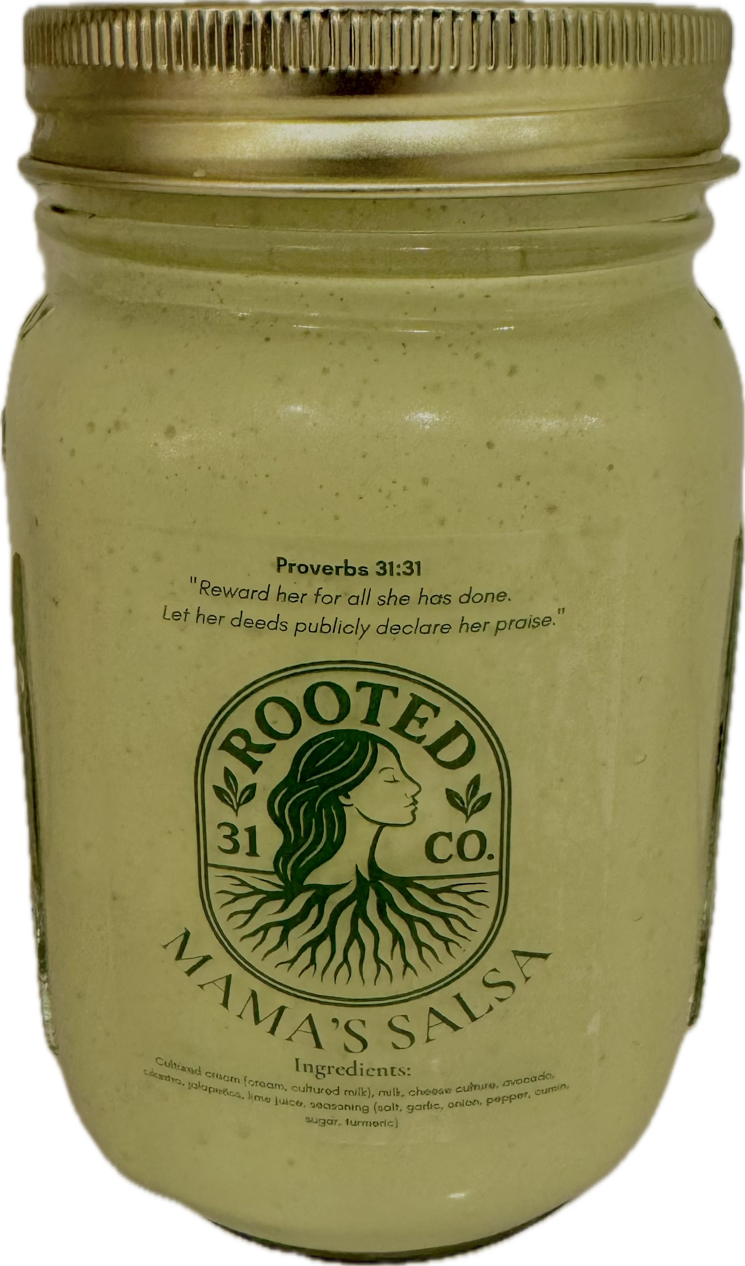 Rooted 31 Mama’s Creamy Jalapeño Salsa – 16 oz